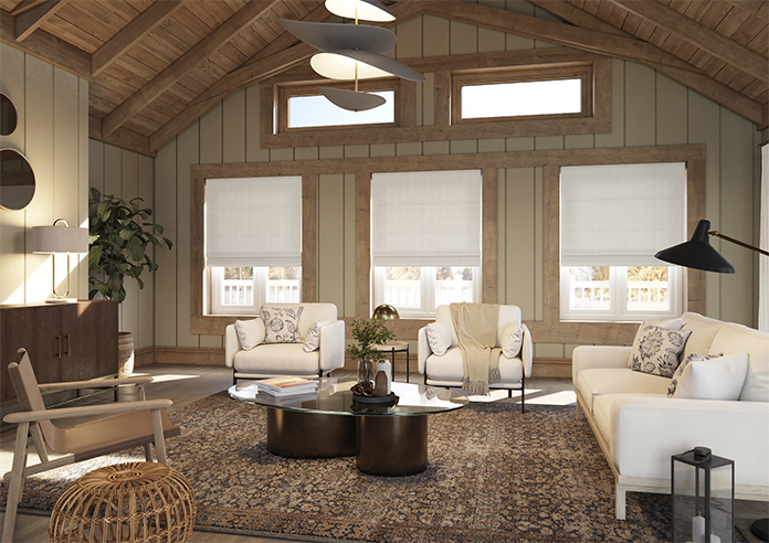 Laura Ashley Candy Stripe, French Navy - Roman Blind - Image 6